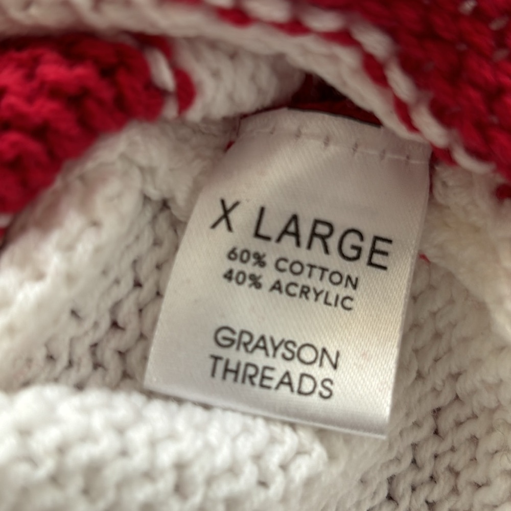 Grayson Threads American Flag Long Sleeve Lightweight Knit Sweater - Picture 6 of 15